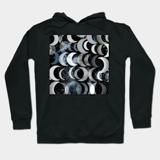 crescent moon  pattern Hoodie